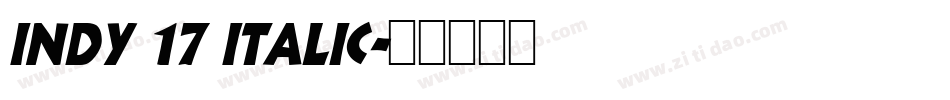 Indy 17 Italic字体转换
